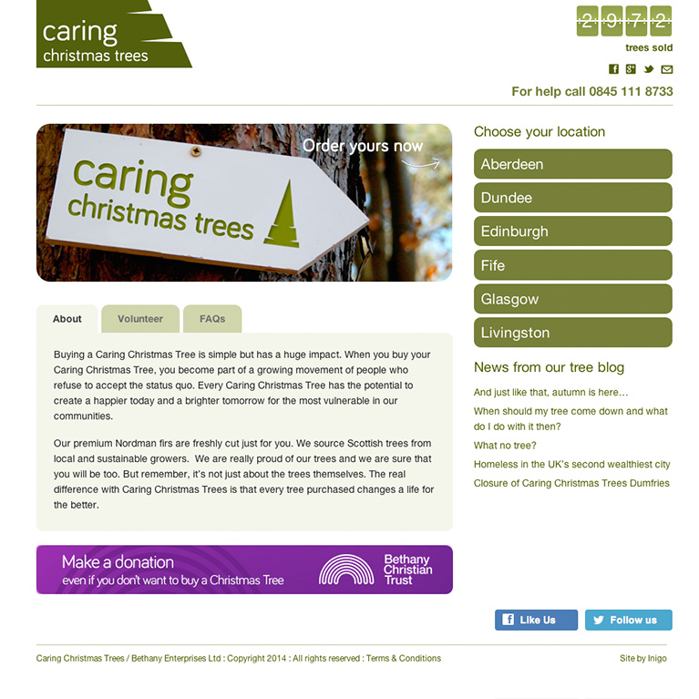 Caring Christmas Trees Home Page