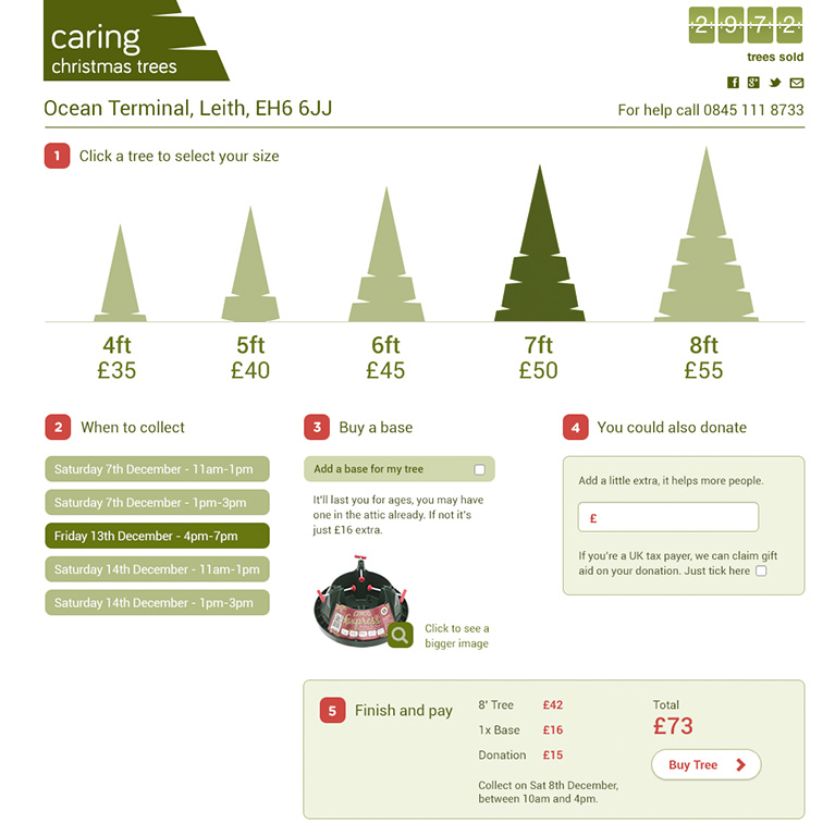 Caring Christmas Trees Product Page