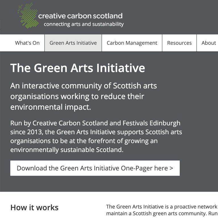 Creative Carbon Scotland - Green Arts Initiative